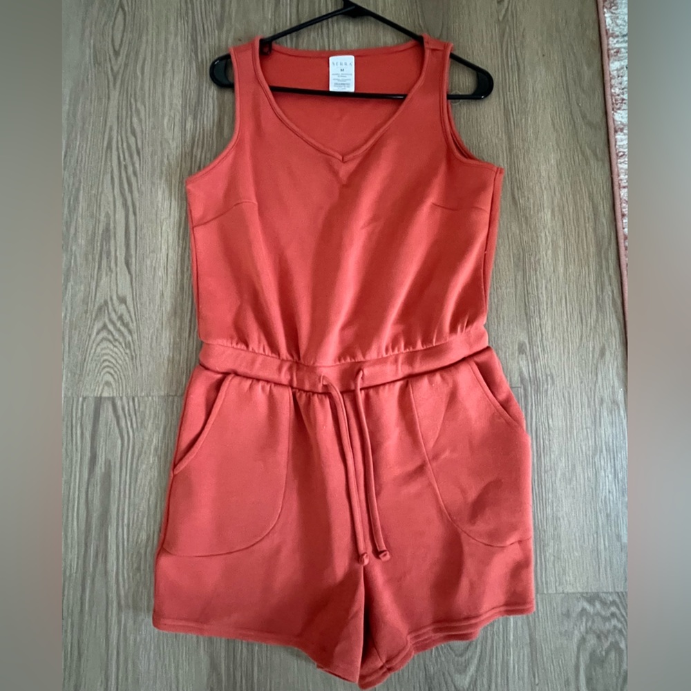 Serra Orange Romper